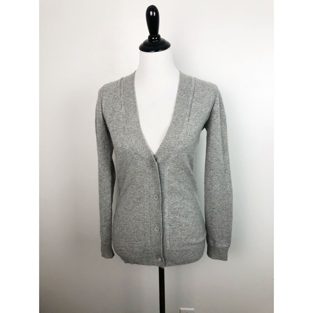 TSE Pure Cashmere Gray Button Up Cardigan XS